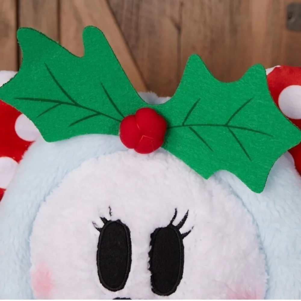 Disney Minnie Mouse Snowman Plush Door Greeter Christmas Decoration NEW 19”